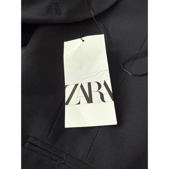 Zara Halter Neck Waistcoat Vest Black Wool Blend 7926/446/800 NWT Size L - Picture 8 of 10